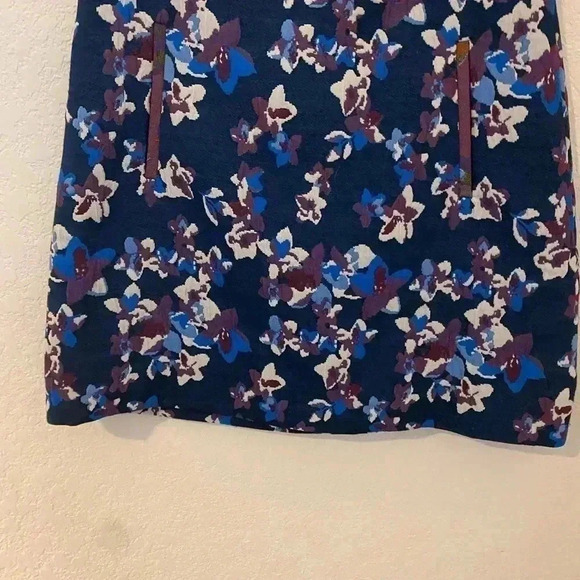 Anthropologie Maeve Cardana Purple Blue Floral Mini Skirt Size 0 - Picture 2 of 9